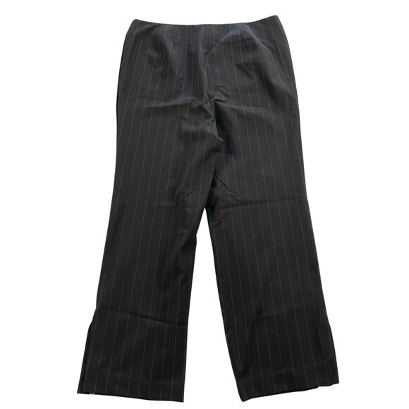 INC International Concepts Pants 14 Black Stripe Floral Embroidery Y2K - Picture 2 of 8